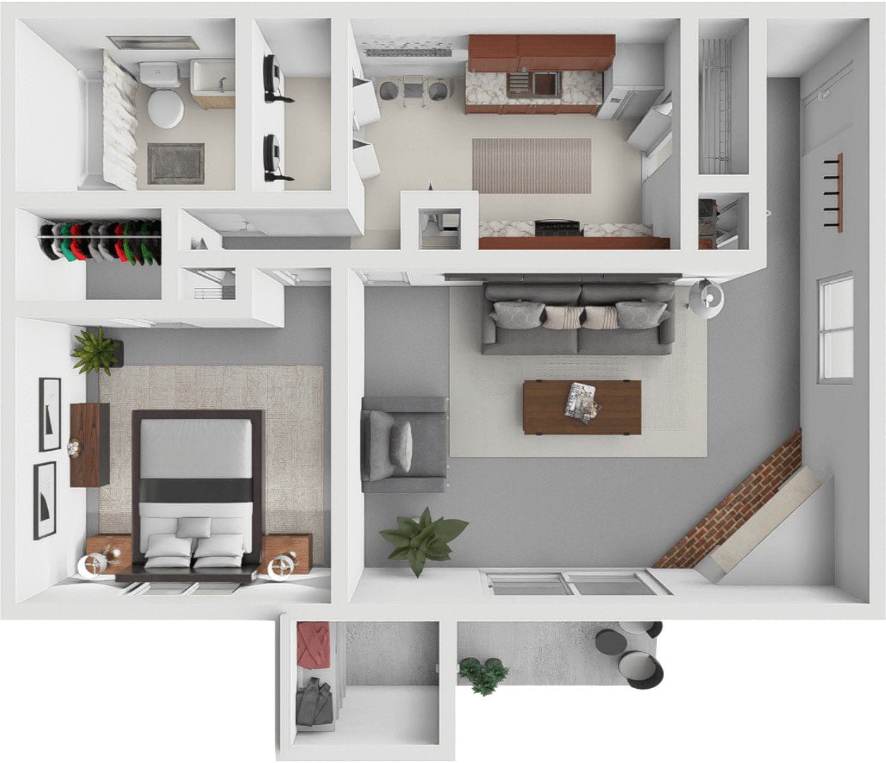 Hollow floor plan